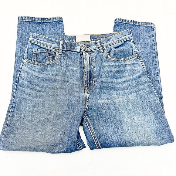 Everlane High Rise Straight Medium Wash Denim Jeans Size 31 Ankle - Picture 4 of 8